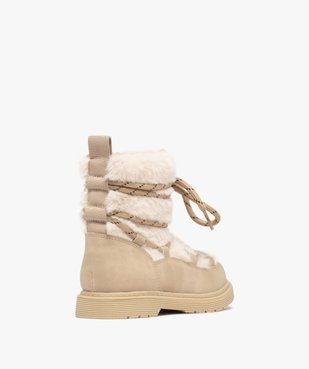 Bottines fille fourrées style montagne au dessus duveteux vue5 - LOVELY WINGS GEMO FOR GOOD - GEMO