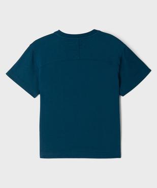 Tee-shirt manches courtes en coton imprimé thème foot garçon vue3 - GEMO 4G GARCON - GEMO