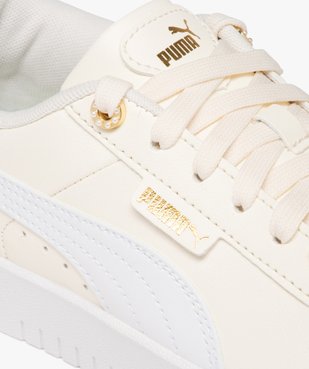 Baskets femme dessus uni en cuir à lacets avec semelle épaisse - Puma vue6 - PUMA - GEMO