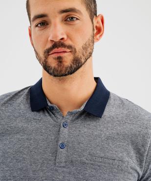 Polo manches courtes avec col contrastant homme vue2 - GEMO (HOMME) - GEMO