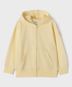 Sweat zippé à capuche uni garçon vue1 - GEMO 4G GARCON - GEMO