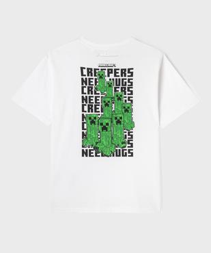 Tee-shirt manches courtes avec motif buste et dos garçon - Minecraft vue3 - MINECRAFT - GEMO