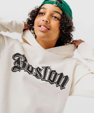 Sweat à capuche avec inscription garçon vue2 - GEMO (JUNIOR) - GEMO