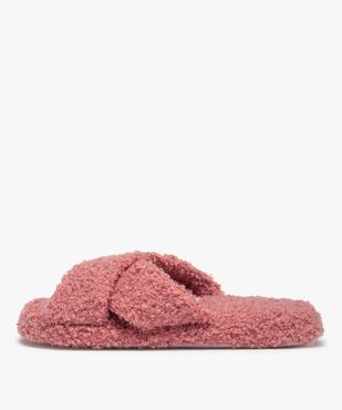 Chaussons femme mules ouvertes en maille bouclette vue3 - GEMO(HOMWR FEM) - GEMO