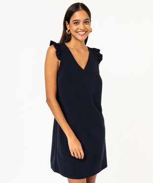 Robe sans manches à volants et dos ouvert femme vue1 - GEMO(FEMME PAP) - GEMO