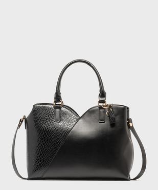 Sac à main bi-matières avec bandoulière amovible femme vue1 - GEMO (ACCESS) - GEMO