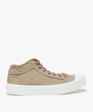 Tennis homme en toile unie semi-montantes vue1 - GEMO (CASUAL) - GEMO