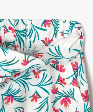 Pantalon fluide imprimé fleuri fille vue3 - GEMO 4G FILLE - GEMO