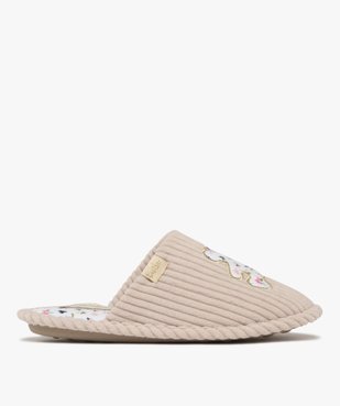 Chaussons fille mules en velours côtelé - LuluCastagnette vue1 - LULU CASTAGNETT - GEMO
