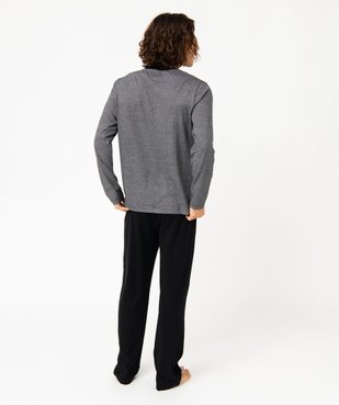 Pyjama bicolore à manches longues homme vue3 - GEMO(HOMWR HOM) - GEMO