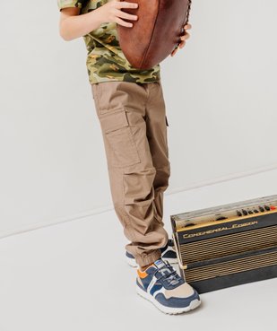 Pantalon parachute avec poches à rabat garçon vue6 - GEMO (ENFANT) - GEMO