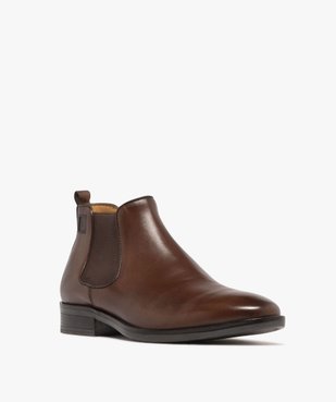 Boots homme Chelsea dessus en cuir - Pierre Cardin Diffusion vue3 - PIERRE CARDIN DIFFUSION - GEMO