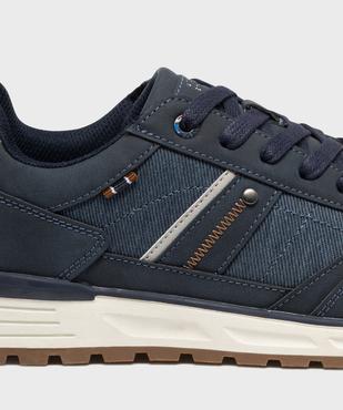 Baskets basses multitextures homme - Urban Steps vue6 - URBAN STEPS - GEMO