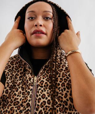 Doudoune sans manches à capuche réversible femme grande taille vue2 - GEMO 4G GT - GEMO