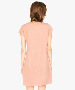 Chemise de nuit imprimée à manches courtes femme vue3 - GEMO 4G FEMME - GEMO
