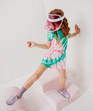 Combishort en coton effet tie and dye fille vue1 - GEMO (ENFANT) - GEMO