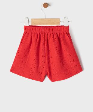 Short en maille ajourée avec taille élastique bébé fille vue3 - GEMO(BEBE DEBT) - GEMO