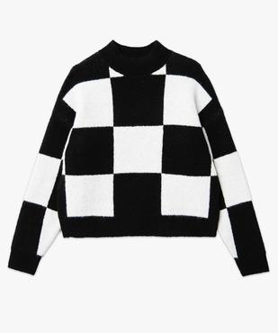 Pull court à motif damier femme vue4 - GEMO(FEMME PAP) - GEMO