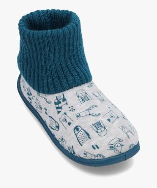 Chaussons garçon montants en velours ras imprimé vue5 - GEMO (ENFANT) - GEMO