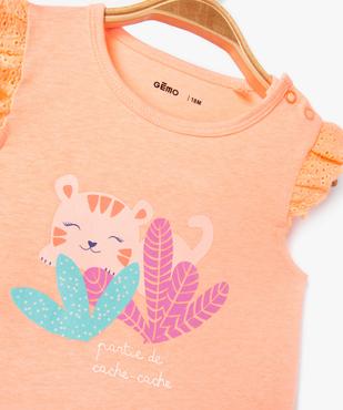 Pyjashort 2 pièces avec motifs félins bébé fille vue3 - GEMO 4G BEBE - GEMO