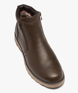 Boots homme confort unies à double zip et semelle crantée vue6 - G'FLEX - GEMO