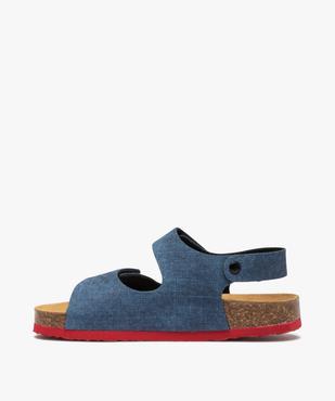 Sandales garçon imitation denim à brides scratch vue3 - GEMO (ENFANT) - GEMO