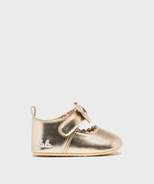 Chaussons de naissance babies métallisées bébé fille - LuluCastagnette vue1 - LULU CASTAGNETTE GEMO FOR GOOD - GEMO