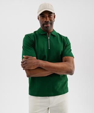 Polo manches courtes à col zippé homme vue2 - GEMO 4G HOMME - GEMO