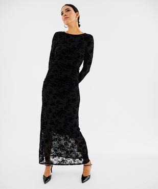 Robe longue ajustée femme vue1 - GEMO(FEMME PAP) - GEMO