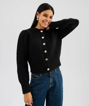 Pull en grosse maille à manches bouffantes femme vue1 - GEMO(FEMME PAP) - GEMO
