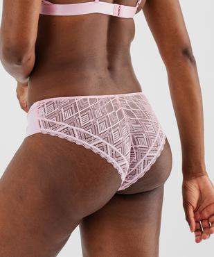 Shorty en microfibre et dentelle femme vue3 - GEMO(HOMWR FEM) - GEMO
