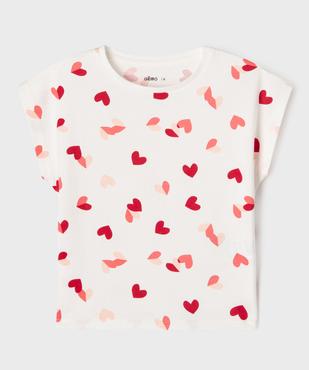 Tee-shirt manches courtes loose imprimé fille vue1 - GEMO (ENFANT) - GEMO