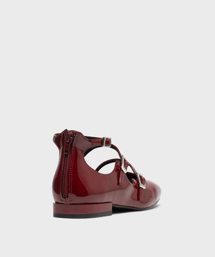 Ballerines vernies avec brides et zip au talon femme - Follow Me vue4 - FOLLOW ME - GEMO