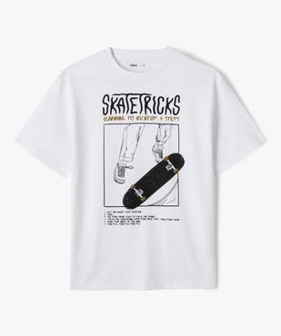 Tee-shirt à manches courtes en coton avec inscription skate garçon vue2 - GEMO (JUNIOR) - GEMO