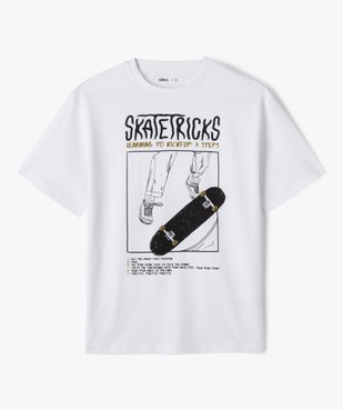 Tee-shirt à manches courtes en coton avec inscription skate garçon vue2 - GEMO (JUNIOR) - GEMO