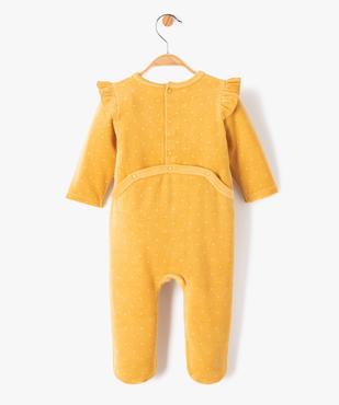 Pyjama bébé en velours imprimé pois et volant vue5 - GEMO(BB COUCHE) - GEMO