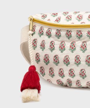 Sac banane en coton matelassé avec motifs fleuris femme vue2 - GEMO (ACCESS) - GEMO