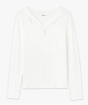 Tee-shirt à manches longues avec col fantaisie femme vue4 - GEMO 4G FEMME - GEMO