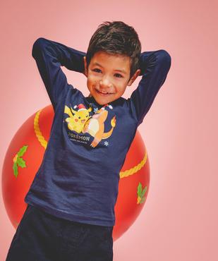 Tee-shirt manches longues spécial Noël garçon - Pokemon vue4 - POKEMON - GEMO