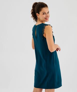 Robe courte avec empiècements en dentelle sur les épaules femme vue3 - GEMO(FEMME PAP) - GEMO