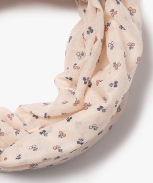 Foulard forme snood à motifs cerises fille vue2 - GEMO 4G FILLE - GEMO