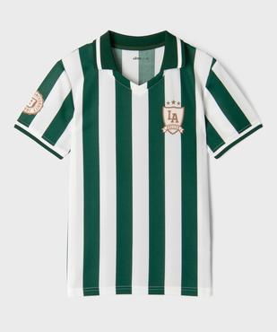 Tee-shirt manches courtes en mesh style maillot de foot garçon vue1 - GEMO (JUNIOR) - GEMO