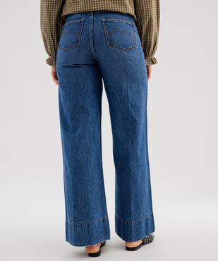 Jean palazzo taille haute femme vue3 - GEMO 4G FEMME - GEMO