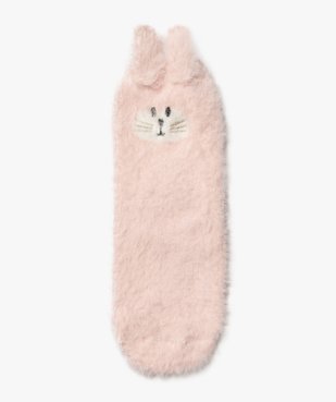 Chaussettes duveteuses avec motif lapin en relief fille vue1 - GEMO (ENFANT) - GEMO