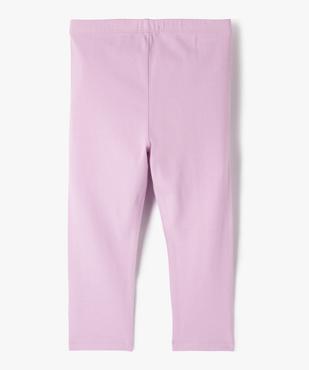 Legging 7/8ème uni à taille élastiquée fille vue3 - GEMO (ENFANT) - GEMO