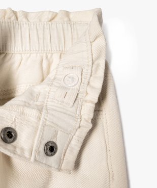 Pantalon denim coloré coupe slouchy à taille ajustable fille vue3 - GEMO (ENFANT) - GEMO