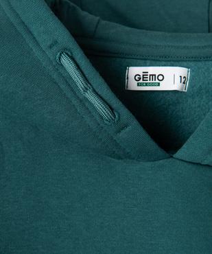 Sweat à capuche uni intérieur molletonné garçon vue2 - GEMO 4G GARCON - GEMO