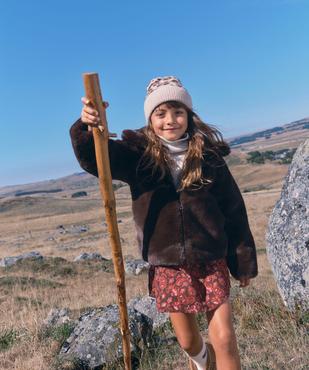 Veste fourrure imitation fille vue5 - GEMO (ENFANT) - GEMO