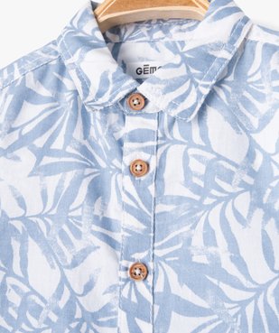 Chemise à motif feuillage bébé garçon vue3 - GEMO(BEBE DEBT) - GEMO