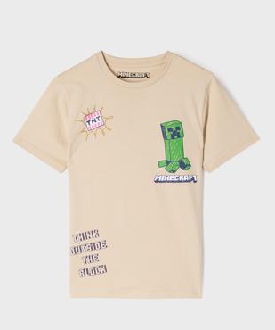 Tee-shirt manches courtes imprimé garçon - Minecraft vue1 - MINECRAFT - GEMO
